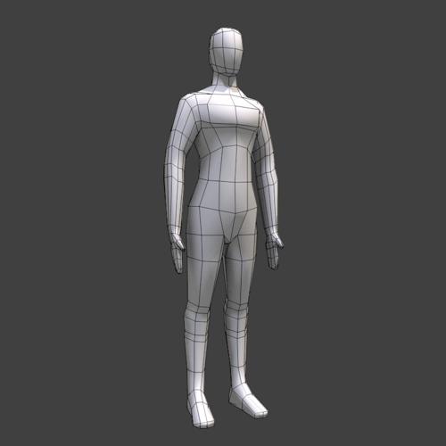 Very Low Poly Human Basemesh preview image